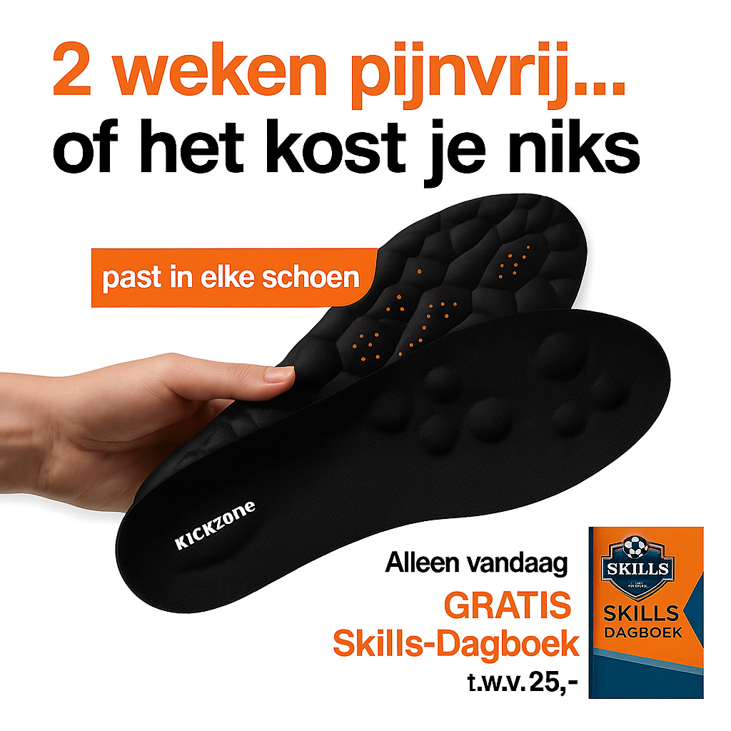 KickZone ImpactShield™ Inlegzolen - Stop hielpijn bij voetbal - Past in elke schoen