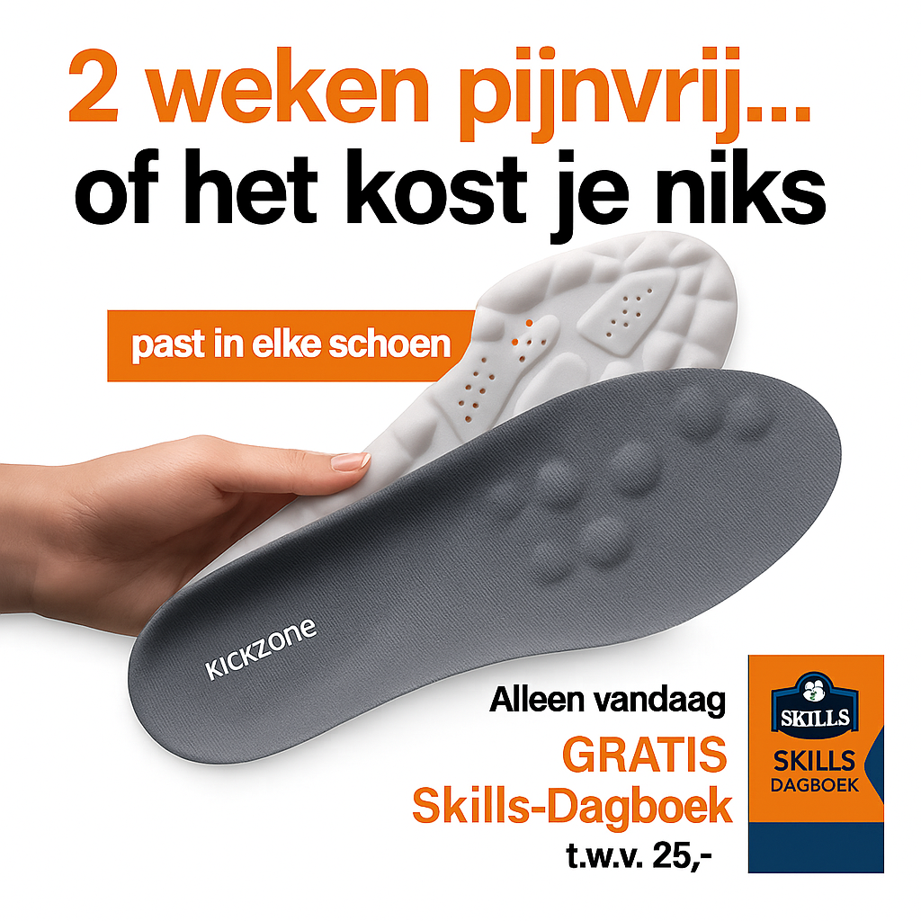 KickZone ImpactShield™ Inlegzolen - Stop hielpijn bij voetbal - Past in elke schoen