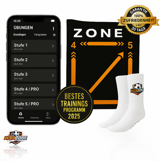 Tapis d'entraînement de Fußball Kickzone™ + chaussettes de Fußball et programme d'entraînement GRATUITS